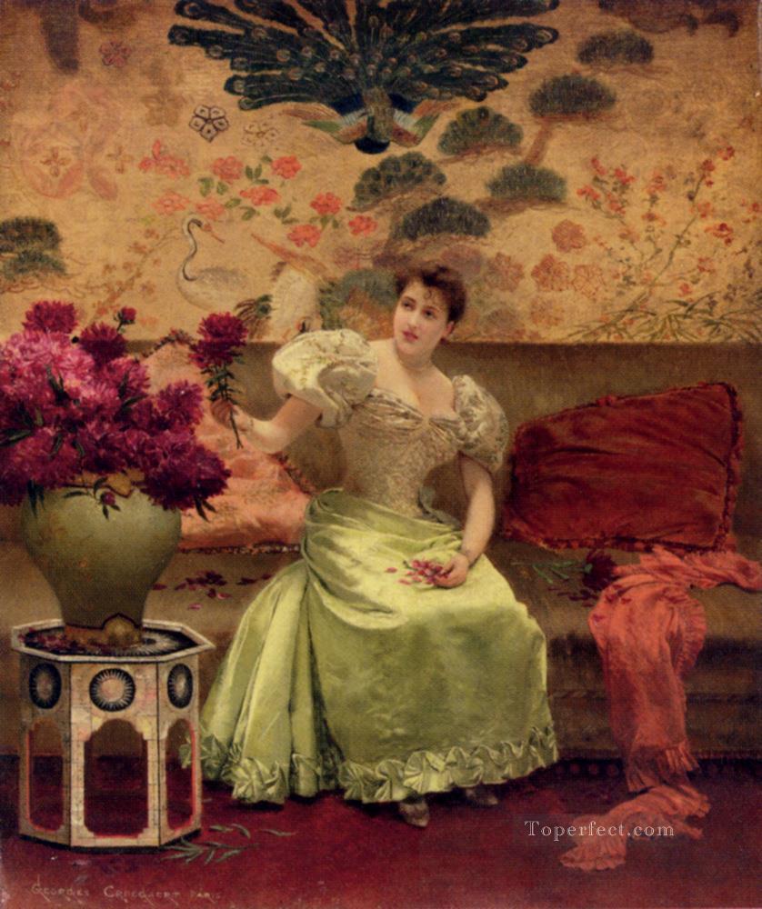 An Elegant Arrangement classicism Georges Croegaert Oil Paintings